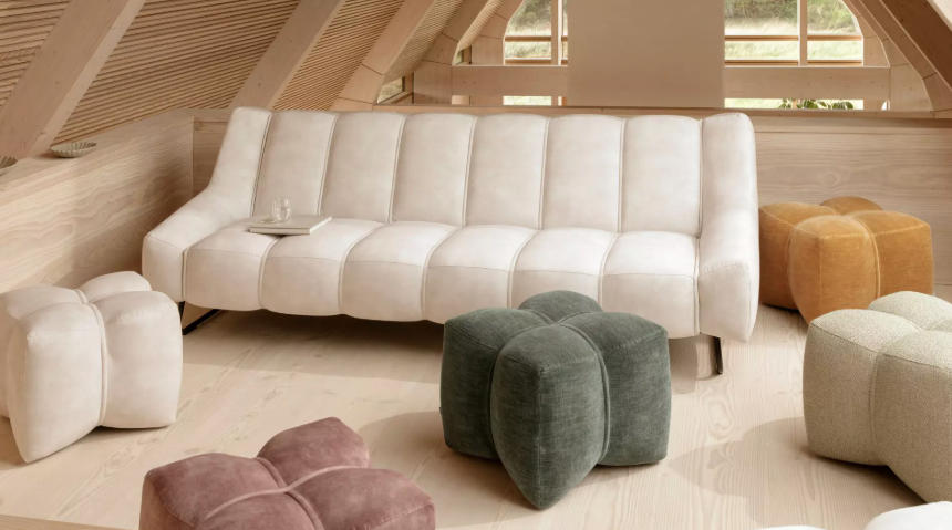 sofa skandynawska i pufa Xtra